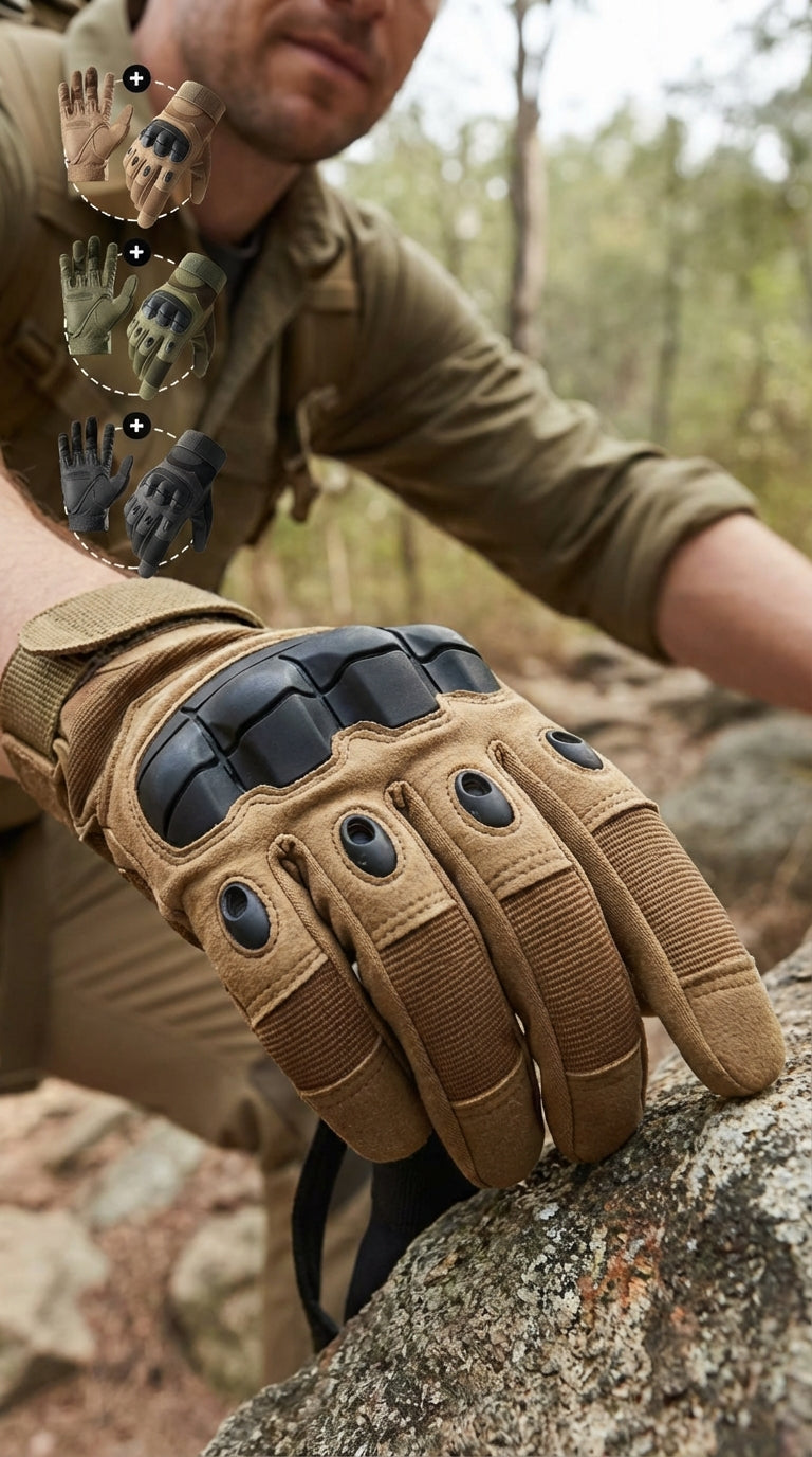 Iron Hand Gloves Beige